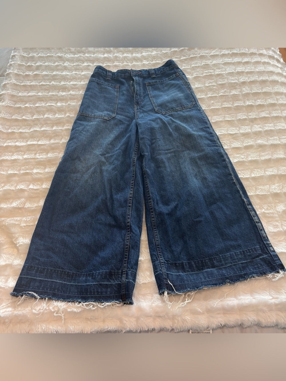 We The Free Wide-Leg Dark Blue Denim Jeans size 25